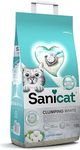 Sanicat - White - Cotton Fresh Ultra Clumping cat litter | Made of natural minerals with guaranteed odour control | Absorbs moisture and makes cleaning easier | 10 L capacity