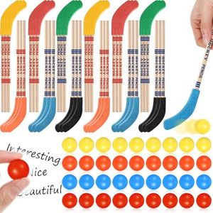 Harloon 72 Pcs Hockey Party Favors Multicolor Hockey Pencils and Erasers Includes Hockey Stick Pencils and Hockey Balls Erasers Sports Pencils Hockey Gifts for Sports Fans Birthday Party Prize