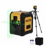 Nikotek Green Laser Level with Upgraded 1.2M Tripod, Self-Leveling Bright Green Beam Horizontal and Vertical Cross Line Laser for Home Decoration DIY etc.Carrying Pouch Battery&Tripod Included
