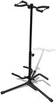 vidaXL Adjustable Double Guitar Stand Foldable Bass Holder Floor Rack Electric