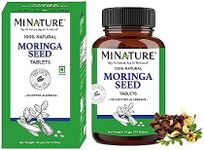 Moringa Seed Tablets by mi nature | 90 tablets, 1000 mg| 45 days supply| Moringa supplement | Vegan | Moringa Seed | From India