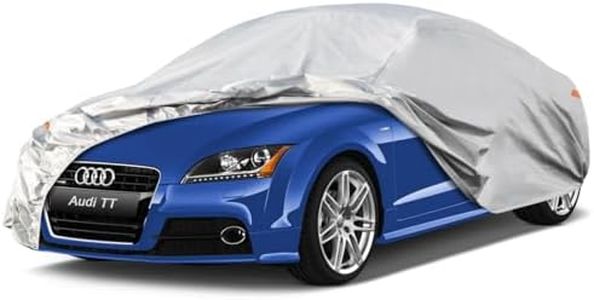 Kayme 6 Layers Car Cover Custom Fit for Audi TT (1998-2024) Waterproof All Weather for Automobiles, Outdoor Full Cover Rain Sun UV Protection.Silver