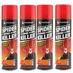 SDMAX Pestshield 4pcs Spider & Creepy Crawly Insect Killer - No More Spiders, Treatment For Control, Easy Application, 200ml Spray Can, Pest-Free Home