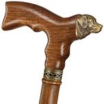 Fashionable Handmade Walking Cane for Men and Women - Labrador Retriever - Cool Wood Cane for Dog Lovers (Caramel)