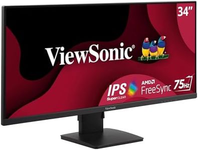 ViewSonic Monitor VA3456-MHDJ 34" WQHD Panel IPS, HDR10, HDMI, DP, Altura Ajustable, Altavoz, Negro