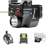 QR-Laser Shockproof Laser Light Combo, 500 Lumens Green Laser Light Combo, Compact Laser Beam for Handgun, Red Green Laser Sights for Handguns, Red Green Laser for Pistol, Pistol Laser Light Combo