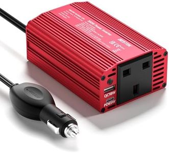 BESTEK 300W Power Inverter 12V to 240V Converter with PD65W USB-C and QC3.0 Ports Car Charger for Vehicles with Multi-Protection
