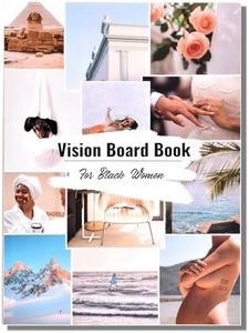 FOUNCY Vision Board Book for Black Women - 1500+ Vision Board Supplies, 168 Pages Inspirational Pictures & Quotes for Vision Board Kit&Clip Art, Dream Board and Collage Book for Goal Setting