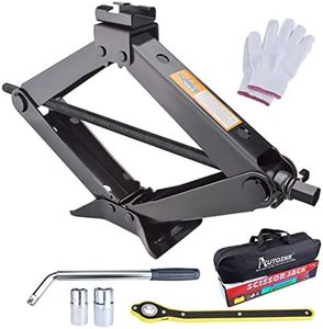 AUTOINS Scissor Jack Set- 3 Ton (6614 lbs) Car Jack Kit Auto - Smart Mechanism with Hand Crank/Wrench/Lug Wrench Thickened Base for Car SUV MPV