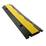 Durable Cable Protective Ramp Cover - Supports 44000lbs Dual Channel Heavy Duty Cord Protection w/Flip-Open Top Cover, 39.4” x 9.64” x 1.57” Cable Concealer for Indoor Outdoor Use - Pyle PCBLCO103