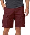 Cargo Shorts for Men 5 Inch Inseam Lightweight Quick Dry Casual Work Summer Outdoor Hiking Golf Active Wear Multi Pocket 02# Wine Medium