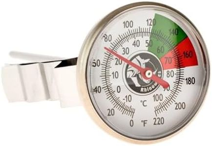 BrewGlobal Rhinoware Thermometer, Stainless Steel Short (RWTHERMS), Silver