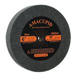 AmaCupid Deburring Wheel, Nylon Fiber Buffing Wheel 6 inch 9P Hardness. for Bench Grinding Wheel Polishing Machine. Polishing Stainless Steel, etc. 1/2 inch Arbor, 1 inch Thickness,180 Grit