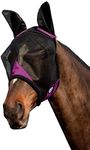Weatherbeeta Comfitec Durable Mesh Mask With Ears (Warmblood) (Black/Purple)