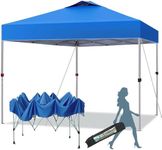 MFSTUDIO 10x10 Pop Up Canopy Tent, Gazebo Shelter Sun Shade Canopies Waterproof Patio Portable Popup Screened Tents for Beach,Parties,Camping,100 Sq,Blue