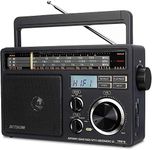 Retekess TR618 AM FM Radio Plug in Wall, Portable Shortwave Radios, Support SD, Micro SD and USB Flash Drive, AM FM Radios with Best Reception for Home Kitchen or Drive in