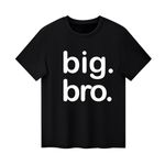 37℃ Big Brother T Shirt Tops Toddler Baby Boy Awesome Big BRO Cotton Short Sleeve Tees Graphic Pullover Clothes Gifts (2-3 Years, A-Black) 2-3T