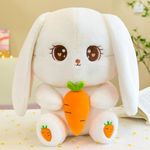 Carrot Bunny Plush Toy 28cm Super Soft and Fluffy Sleeping Mate and Playmate for Children