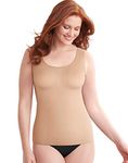 Bali Women’s Light Control Comfort Revolution Easylite Shapewear Tank Cool Comfort Fajas DF0057, Nude, Medium