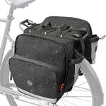 NDakter Bike Panniers, 30 Waterproof Bike Pannier Bags for Rear Rack, Expandable Double Bicycle Trunk Saddle Bag with Reflective Strips,Ebike Accessories for Commute Road and Mountain Cycling Travel