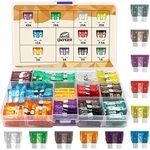 140 Pieces Fuses Automotive - Standard Blade Car Fuse Kit, Auto Fuse Assorted for Marine, RV, Camper, Boat, Truck (1A 2A 3A 5A 7.5A 10A 15A 20A 25A 30A 40AMP)