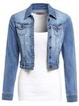 SS7 New Women's Stretch Denim Jacket, Sizes 8 to 16 (UK - 14, Denim Blue)