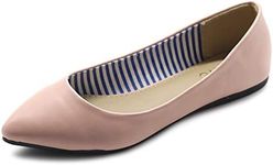 Ollio Women's Ballet Shoe Comfort Basic Light Multi Color Flat (9 B(M) US, Pink)