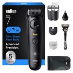 Braun All in One Shaving Set for Men, Series 7 AIO 7530, Beard, Face, Nose, Ear Trimmer, Hair Clipper, Personal Care and Manscaping