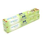 WRAPLUS "REDEFINING FOOD WRAPPING " Multipurpose Food Wrapping Paper I 10M I Green and White I Food Wrapping Paper roll I Food wrap Paper I Wrapping Paper for Food I Wrapping Paper I Pack of 2