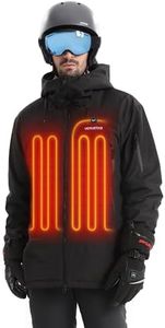 Venustas Men's Heated 3L Ski Insulated Jacket with 12V Battery, Waterproof, Windproof,Breathable, RECCO Reflector Built in