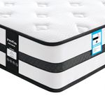 Inofia Sleep Double Mattresses Memory Foam Sprung 4FT6, 10.3 Inch Hybrid Mattress with Zone Support Memory Foam & Cooler Knitted Fabric, Medium Firm Original Collection, 100 Night Home Trial