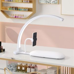Meelva Nail Light Lamp for Desk with Nail Arm Rest Table Lamp for Nail Tech
