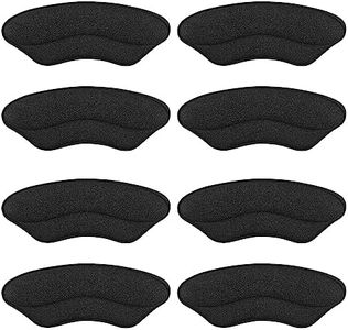 Riootlnm Heel Pads for Shoes That are Too Big, Soft High Heel Grips for Loose Shoes, Blisters, Heel Pain, Heel Inserts for Womens, Mens, Heel Liners (Black4Pairs)