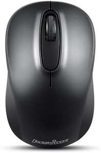 Perixx PERIMICE-722B Wireless Optical Mouse - 3.82x2.28 Inches Portable Design - Silent Clicks with Cable Straps - Black