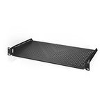 AC Infinity Vented Cantilever 1U Universal Rack Shelf, for 19” Equipment Racks. Heavy-Duty 2.4mm Cold Rolled Steel, 60lbs Capacity.