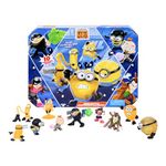 Minions Despicable Me 4 - Mega Battle Countdown Calendar | 10 surprises inside in the form of Mini Minion figures and other characters | Detailed 2inch collectible toy figures, including exclusive