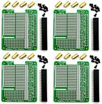 CZH-Labs Electronics-Salon 4X Prototype Breakout PCB Shield Board Kit for Raspberry Pi 3 2 B+ A+ Breadboard DIY.