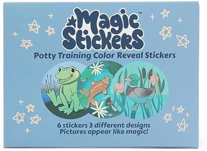 New! Color-Changing Magic Stickers Potty Training Seat by Potty Watch - Easy & Fun Toilet Training with Interactive & 6 Reusable Color Changing Stickers Included! (Pond Magic Reveal Stickers)