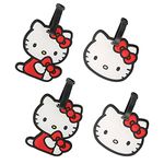 Hello Kitty and Friends Luggage Tags for Suitcases 4-Pack Official License, Hello Kitty Bag Tags, Cute Luggage Tag