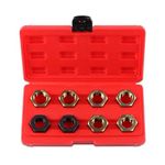 LEONTOOL 8 PCS Axle Spindle Thread Chaser Set, Thread Repair Kit High-Strength Thread Restorer Tool, Axle Spindle Fractional Cleaning and Rethreading Set Metric M20 M22 M24 & UNEF 13/16" 3/4"