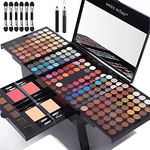 coliusa 190 Colors Professional Makeup Kit for Women Full Kit, Pallet,All In One Gift Set girls, include Eyeshadow/Facial Blusher/Eyebrow Powder/Eyeliner Pencil/Mirror/makeup brush(004Y)