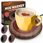 Coffee Mug Warmer, 40W Coffee Cup Warmer for Desk with 3 TEM Setting Breathing Light Gravity-Induction Smart Electric Beverage Warmers Heating Plate for Coffee, Milk, Tea, Candle Wax
