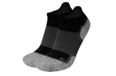 OrthoSleeve WC4 Wellness Care Socks (One Pair) for sensitive feet, diabetes, edema, neuropathy and circulation support (Large, No Show Black)