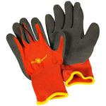 Wolf Garten Polyester Blend Soil Care Garden Gloves (Small Size, Red and Black)