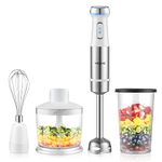 YISSVIC 1100W Hand Blender for Kitchen 4 in 1 Stick Blender with 800ml Beaker 500ml Food Chopper Variable Speed Control and Working Indicator