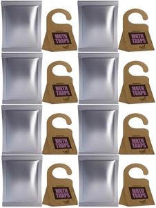 8 PCS Clothes Moth Traps, Premium Pheromone Attractant Boxes for Webbing & Case-Bearing Moths, Effective Protection for Closets, Wool, Carpets, Stored Fabrics, Non-Toxic inodorous Moth Catcher Kit (8)