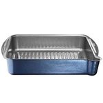 Lakeland Large Non-Stick Roasting Tin with Pouring Lip 42cm x 27.5cm x 8.5cm – Pouring Nose for Fat