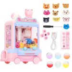 Ark miido Claw Machine, Grabber Machine, Arcade Claw Game With Light Music Vending Machine Toys Including 10 Dolls 6 Capsule Gifts For Girls Boys