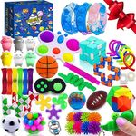 Hapitoys Fidget Toys Pack Party Favors Gifts for Kids Adults, Autism Sensory Toy Classroom Prizes Autistic Children Pop Its Bulk Fidgets Stocking Pinata Stuffers, Treasure Box Girls Goodie Bag Stress