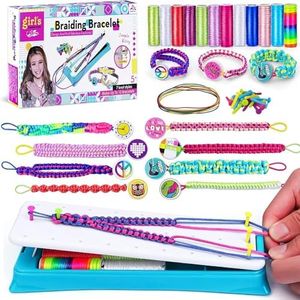 Afufu Kit para Hacer Pulseras Niñas, Manualidades de Fabricación de Joyas, Juegos de La Amistad, Regalos Navidad Cumpleaños Juguetes 6 7 8 9 10 11 12 Años